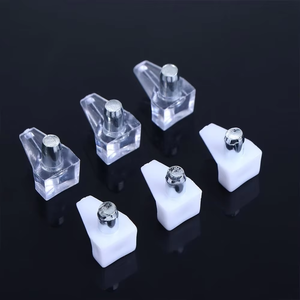 Soportes Invisibles para Estantes de Armario de Aleación de Zinc de 5mm/6mm con Fácil Instalación - Product Image 1