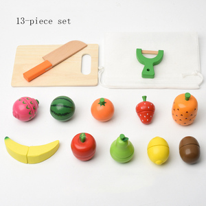 <strong>Wood</strong> Cutting Fruit Vegetables <strong>Food</strong> <strong>Toys</strong> Building Blocks Wooden Pretend Play Simulation Kitchen <strong>Toys</strong> - Product Image 6