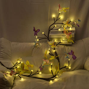 TSINYE 1.5m 30 Leds Fée Guirlande Lumineuse Papillons Fleur pour Fête Vacances Noël Mariage Rideau <span class=keywords><strong>Led</strong></span> Branche Arbre Lumière - Product Image 5