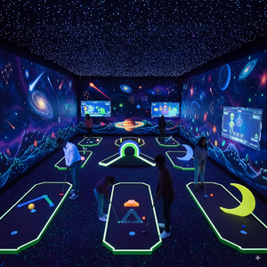 Équipement de terrain de jeu intérieur projection interactive ciel étoilé murale mini LED lumineuse golf parc d'attractions planification - Product Image 1