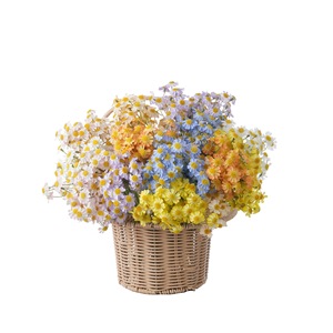 Bouquet de marguerites artificielles CallaFloral, blanc, rose, jaune, orange, bleu, violet, réaliste, décoration de mariage, artisanat, bouquet à main - Product Image 5