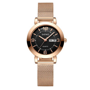 Montres à quartz pour femmes Seno S027, marque de mode, acier inoxydable, montre-bracelet de luxe pour femmes, Relogio Feminino, filles - Product Image 4