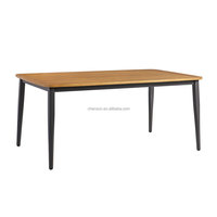 Ensemble de salle à manger de luxe avec chaises tressées et table en aluminium pour 6 personnes