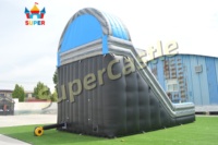 Toboggan gonflable géant commercial à double piste pour la location d'événements et de fêtes