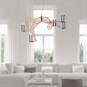 24-karat Gold Illusion Acrobat <strong>Soul</strong> Translucent Chandelier Fishnet Stockings Acrobat Decorative Hall Pendant <strong>Lights</strong> - Product Image 4