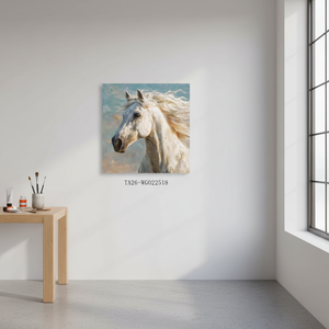 Dipinto a Olio Realistico <span class=keywords><strong>di</strong></span> <span class=keywords><strong>Cavalli</strong></span>, Arte Murale Dipinta a Mano su Tela <span class=keywords><strong>di</strong></span> Maestosi <span class=keywords><strong>Cavalli</strong></span> Bianchi per Soggiorno e Arredamento Casa - Product Image 2