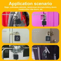 Cadenas intelligent Tuya étanche à empreinte digitale, contrôlé par application, en alliage d'aluminium robuste pour maison, entrepôt, garage, bois/aluminium
