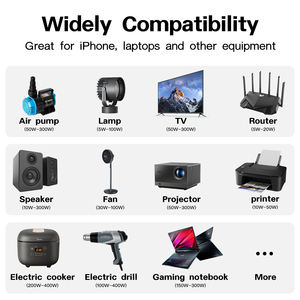 Convertisseur de courant automobile 400w 12v <span class=keywords><strong>24v</strong></span> DC vers 110v 220v AC Adaptateur Chargeur rapide pour ordinateurs portables Perceuse <span class=keywords><strong>électrique</strong></span> - Product Image 5