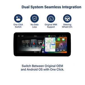 Reproductor de Video para Auto con Sistema Linux, Multimedia Inalámbrico, Android AUTO, CarPlay, Pantalla de 12.3 Pulgadas y 10 Pulgadas para Mercedes Benz GLK X204 - Product Image 5