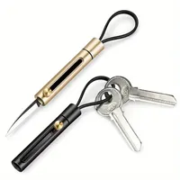 Mini outil de couteau à glissière utilitaire pour le déballage de boîtes express, couteaux de poche pendentifs porte-clés gadget EDC extérieur