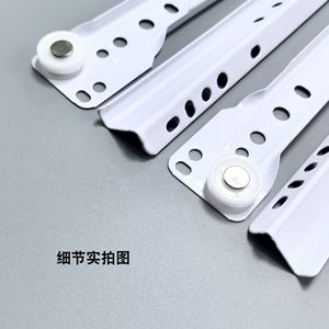 Glissières de tiroir à deux sections Yuyao en acier laminé à froid, blanches, silencieuses, pour tiroirs de meubles - Product Image 1