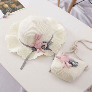 Sombreros de Verano para Niños, Sombrero de Paja para Bebé Barato, Sombreros Lindos para Bebé con Bolsa, Elegantes para Venta al por Mayor - Product Image 2