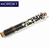 Clarinete MORESKY Sistema Oehler, Afinación en Sol, Cuerpo de Grenadilla, Superficie de Níquel Plateado, 20 Llaves, Personalizado M202, China