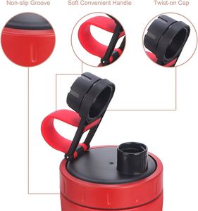 Shaker <b>Bottle</b> Stainless Steel Insulated <b>Protein</b> Shaker <b>Bottle</b> Keeps Cold/Hot Double Walled Shaker Leak Proof 20-Ounce - Red - Product Image 3