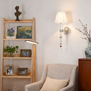 Lampada da Parete Moderna a LED con Paralume in Tessuto per Camera da Letto Europea, Comodino, Sfondo Soggiorno, Corridoio, Illuminazione a Sospensione - Product Image 5