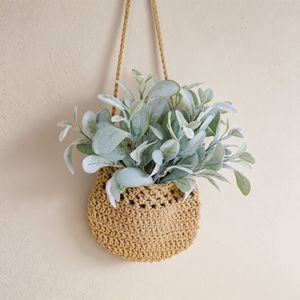 Plante artificielle CallaFloral en panier suspendu, feuilles vertes, décoration intérieure, bureau, maison, jardinière murale, artisanat, article cadeau - Product Image 1