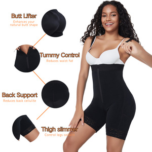 Body une pièce amincissant et flatteur Fajas colombiennes style camisole à fermeture éclair sur le devant pour femmes - Product Image 2
