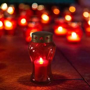 <span class=keywords><strong>Bougie</strong></span> votive LED 3D sans flamme réutilisable écologique, lumières rouges <span class=keywords><strong>pour</strong></span> <span class=keywords><strong>cimetière</strong></span>, église, tombe - Product Image 2