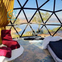Préfabriqué verre trempé véranda jardin véranda Villa salon noir aluminium Transparent verre dôme tente serre