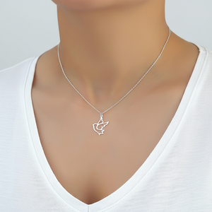 Azuris สร้อยคอจี้คุณภาพดีลายนกพิราบ925เงินสเตอร์ลิงจากไก่งวง - Product Image 2