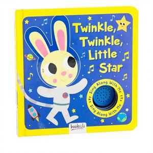 Livre sonore rond OEM, thème Twinkle Little Star, à chanter, avec des comptes-rendus pour l'heure du coucher, pages en carton, interactif, personnalisé - Product Image 2