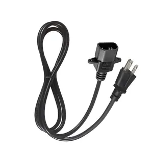 AC Extension Cords Name Cord C4 15amp Supplier Nema5 15p Mains Lead Canada US15a Female 3 Pin Electrical ac power cord C14