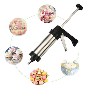 Moule à biscuits en acier inoxydable, 20 pièces, glaçage, décoration de biscuits, pistolets à fumée, ensemble de pistolets à biscuits en métal pour la cuisson de biscuits - Product Image 4