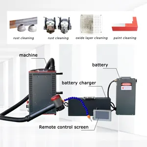 Rugzak Draagbare 100W 200W Verf Coating Laser Roest Verwijdering Reinigingsmachine Voor Niet-Metaal