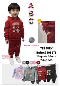 Set di felpe con cappuccio stampate con simpatici cartoni animati per bambini, ragazzi, outfit invernali casual in maglia, rosso, grigio, nero, viola - Product Image 3