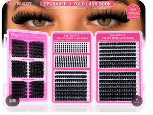 Kit de Clusters de Cils Volume DIY Faits Main - Livre de Cils DIY Grande Capacité Personnalisé en Gros 30D 40D 50D Faux Cils en Vison en Éventail Vente en Gros - Product Image 3
