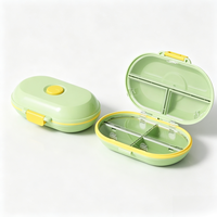 Boîte à pilules portable en plastique, distributeur de pilules hebdomadaire, vente en gros, boîte de rangement détachable à 7 compartiments avec rappel