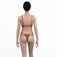Set Bra Thong renda Bra putih dan hitam Lingerie transparan Set Bralette kustom