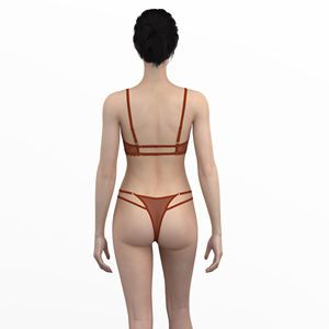 Reggiseno in pizzo Set perizoma bianco e nero reggiseno trasparente Lingerie Set su misura <span class=keywords><strong>Bralette</strong></span> - Product Image 2