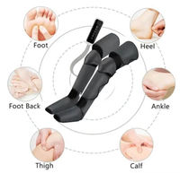 Masseur de pieds électrique manuel filaire avec contrôle de la minuterie, pour la relaxation, la circulation sanguine des tissus profonds, la pressothérapie par airbag et la chaleur