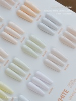 Nouveau kit de vernis à ongles en gel LADAI 24 couleurs blanc laiteux, nude transparent, gel UV/LED à retirer par trempage pour salon de manucure