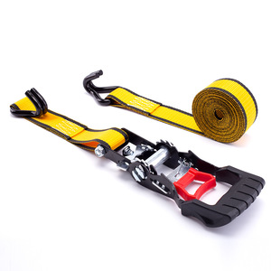 2-Ton Double J Hooks Ratchet Down <span class=keywords><strong>5m</strong></span> Cargo Securing Polyester Lashing Strap avec 2000kgs Break Strength - Product Image 5