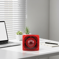Sirène d'alarme incendie sonore et lumineuse en ABS pour extérieur, alimentation double AC 220V DC 24V, sirène stroboscopique réseau TCP, portée de détection 100-200m, détection de bris de vitre