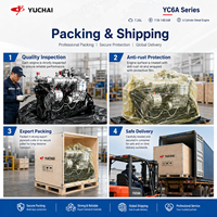 Moteur diesel YUCHAI YC6A190 140 kW 2000 tr/min avec pompe mécanique pour excavatrice, rouleau compresseur, chariot élévateur et engins de construction