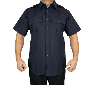 100% Polyester Ngắn Tay Áo Mens bảo vệ an ninh đồng phục áo sơ mi với huy hiệu Vai - Product Image 5