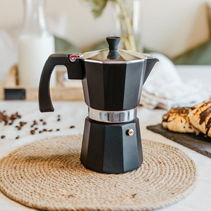 Cafetière Moka 6 tasses italienne de haute qualité personnalisée Design en aluminium Cuisinière de café expresso Cafetière Moka Pot - Product Image 4