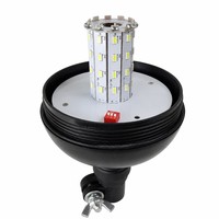 12V LED-Warnleuchte, Notfall-Stroboskoplampe für LKW und Traktoren, Bernsteinfarben, Flexibler Hals mit L-Halterung