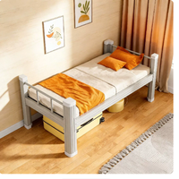 Lit de dortoir en acier en gros avec rangement, design moderne, lit en métal pour chambre à coucher, idéal pour les travailleurs d'usine et les chambres d'hôtel