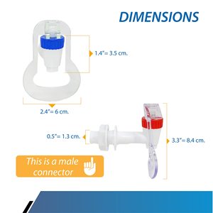 17mm Plastic Push Handle <strong>Tap</strong> Faucet <strong>Component</strong> Replacement for <strong>Water</strong> Dispenser <strong>Tap</strong> Kitchen Faucet Accessory - Product Image 5