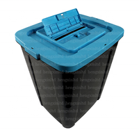 Urnes en plastique noir résistant de haute qualité avec logo personnalisé 60L avec scellés de sécurité