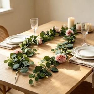 Magnifique Guirlande Artificielle d'Eucalyptus en Soie, Décoration de Mariage, Branche Unique pour Table, Mur ou Plafond - Product Image 3