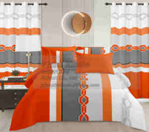 Ensemble de literie 8 pièces avec rideaux, ensemble de draps pour lit king size, ensemble de draps ajustés, prêt à être expédié, ensemble de draps de bonne qualité pour l'été - Product Image 6