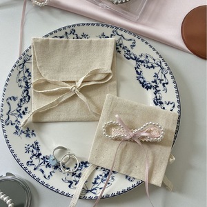 ถุงผ้าฝ้ายออร์แกนิคแบบซองจดหมาย ใช้ซ้ำได้ สำหรับใส่แปรงแต่งหน้า กระเป๋าสตางค์ ถุงเก็บของ ถุงเก็บถุงเท้า - Product Image 4