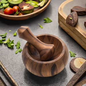 เครื่องบดเครื่องเทศสมุนไพรไม้อะคาเซียเครื่องบดปูนสำหรับใช้ในครัวเครื่องบดกระเทียมเครื่องบดกาแฟเครื่องบดขิงเครื่องเทศ - Product Image 6