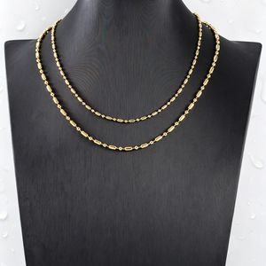 Yunnique-collar minimalista de estilo japonés y coreano con cuentas chapadas en oro de 3mm y 2mm, diseño geométrico para uso diario, para hombres y mujeres - Product Image 3