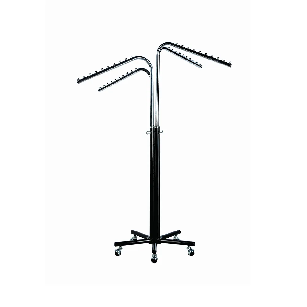 4 Armen Display Stand Zilver Sjaals Ondergoed Draaien Vrouwen Winkel Kleding Display Rack